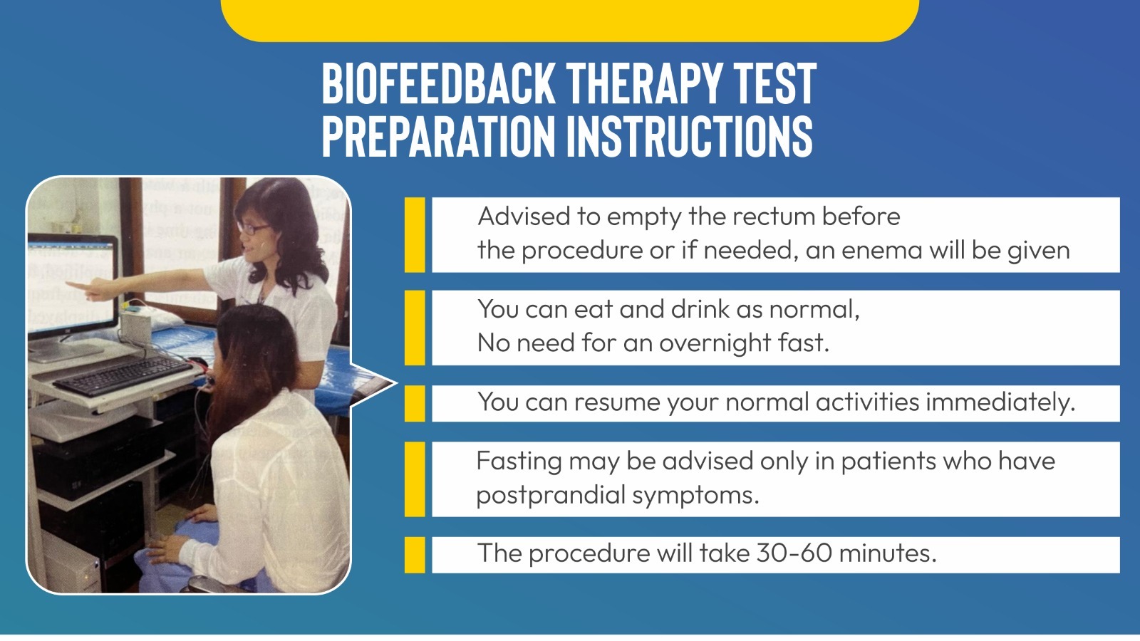 Biofeedback Therapy Preparation Instructions